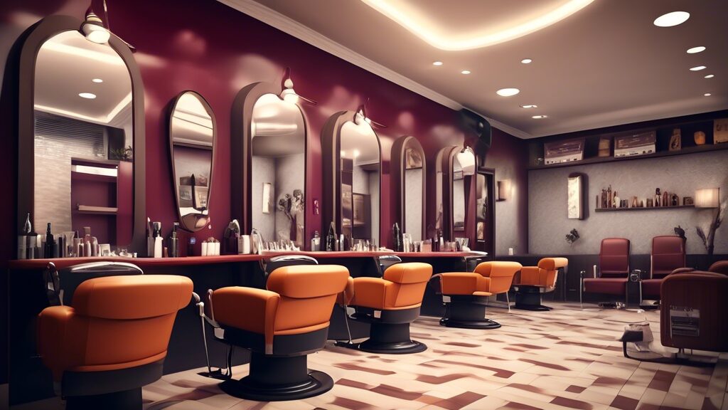 Show an image of a modern barber shop interior in Qatar, with stylish decor, comfortable seating, and a welcoming atmosphere for customers.